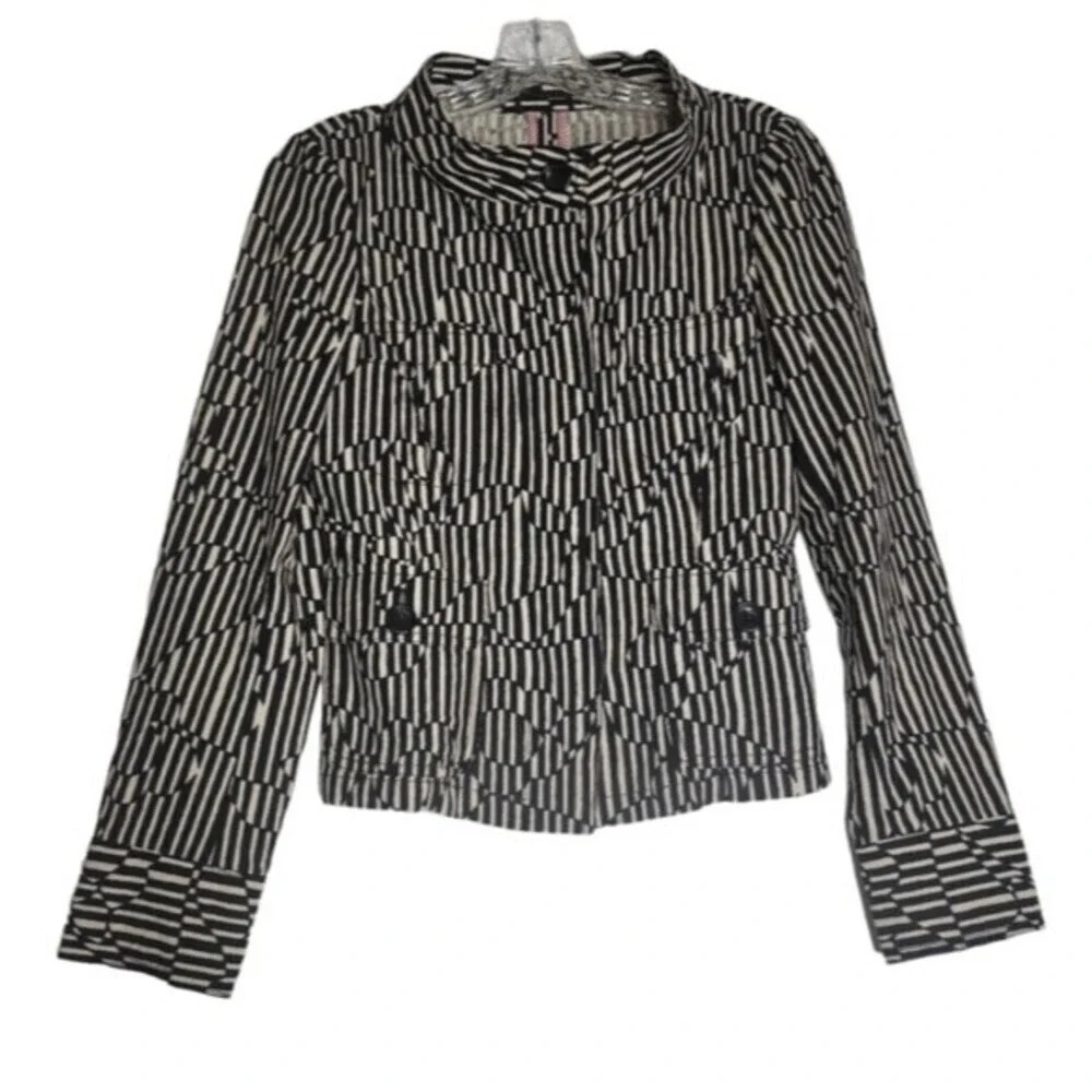 Maxmara weekend Women's light jacket Black & white Shacket Size 2